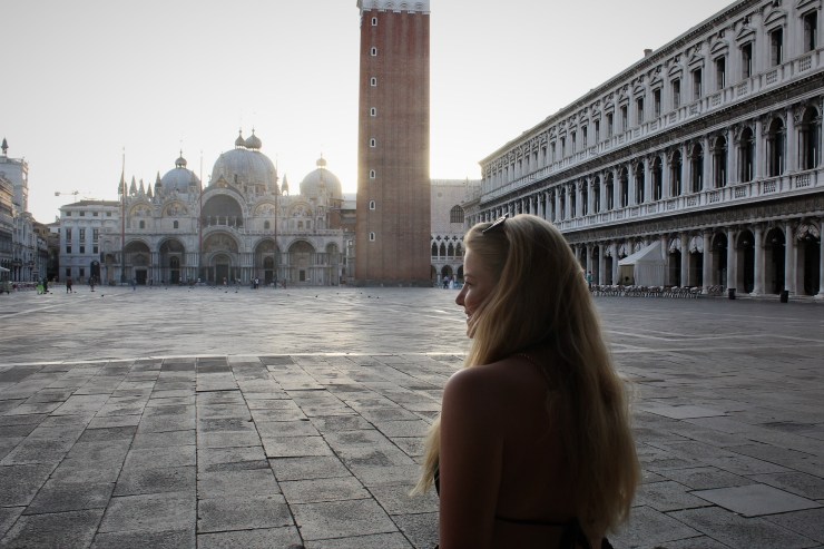 Markusplatz leer Blick